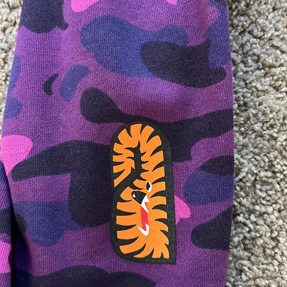 BAPE PONR hoodie :color purple :size L - Picture 5 of 6